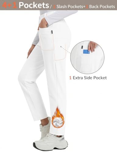 baleaf Womens Fleece Lined Pants with 5 Pockets Thermal Cold Gear