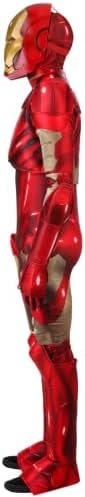 Men's Deluxe Marvel Iron Man Costume with Officially Licensed Mask, Gloves, Boot Covers, and Armor