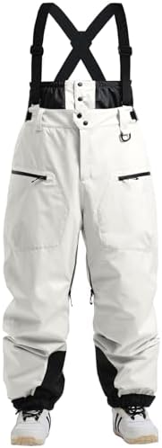GSOU SNOW Mens Womens Snowboard Pants-Baggy Ski Snow Bibs