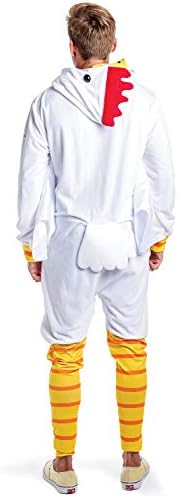 Tipsy Elves Adult Chicken Halloween Costume - Poultry Halloween Jumpsuit for Men