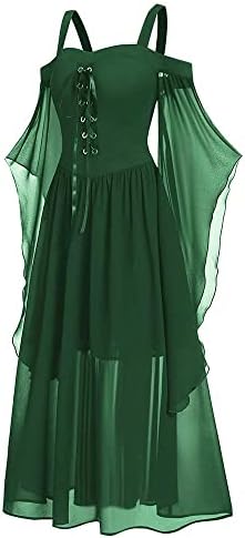 CHARMMA Women's Plus Size Butterfly Sleeve Gothic Halloween Dress