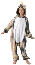 Animal Onesie Pajamas for Kids, Soft Flannel Halloween Cosplay Costume for Boys Girls
