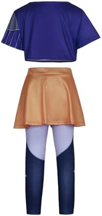 Demon Girls Cosplay Halloween Hunters Costume Top and Pants Set for 3–14 Yrs Events and Parties