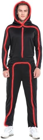 HSCTEK Light Up Adult Stick Figure Costume, Led Halloween Cosplay Men Women