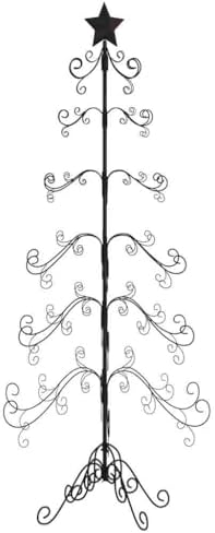 Modern Metal Christmas Tree, 6-Layer Foldable Xmas Holiday Decor