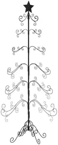 Modern Metal Christmas Tree, 6-Layer Foldable Xmas Holiday Decor