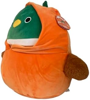 Kellytoy Squishmallow Official Collectible Plush Halloween Squad Squishy Soft Animals (Avery Duck in Pumpkin Costume, 16 Inch)
