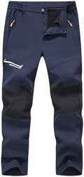 Men's Ski Snow Pants Warm Fleece Lined Softshell Outdoor Bottoms