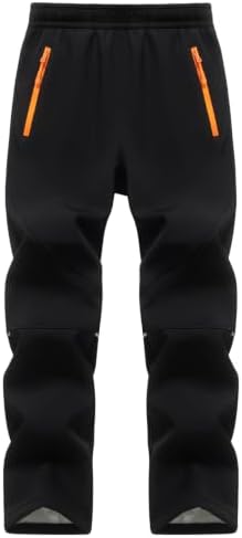 Kids Snow Pants Boys Ski Pants Fleece Lined Waterproof Trousers