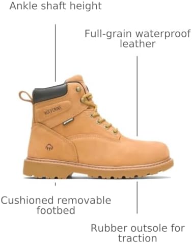 Wolverine Men's Floorhand Waterproof Soft Toe 6" Boot