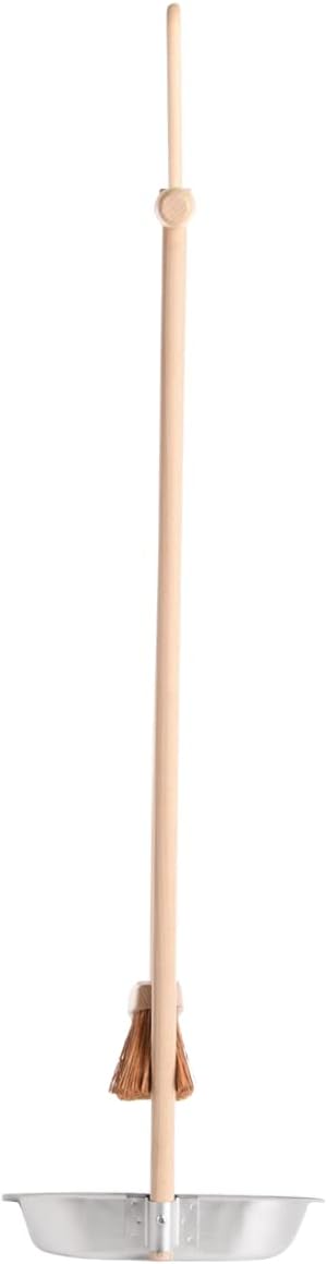 Esschert Standing Dust Pan and Broom, Metal, Wood