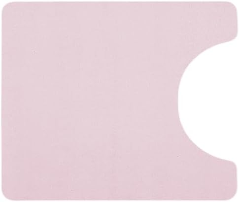 TYUU Toilet Rug, Thin Toilet Rugs U Shaped Washable Non Slip Absorbent Quick Dry Low Pile Toilet Mat, 20"x24" U Shape Pink