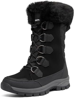 DREAM PAIRS Women's Waterproof Mid Calf Snow Boots