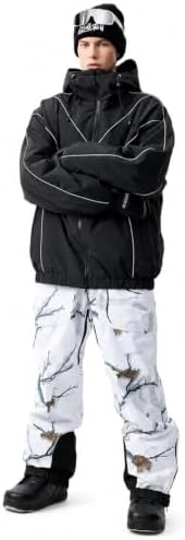 Mens Womens Baggy Snowboard Bibs Waterproof Insulated Ski Pants