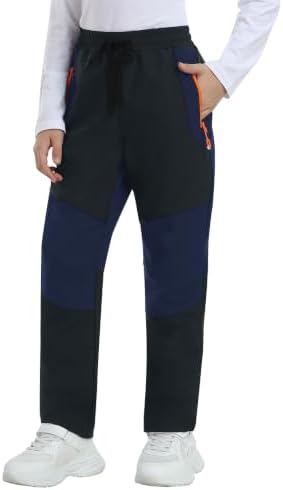 MoFiz Boys Snow Ski Pants Fleece Waterproof Winter Outdoor Hiking Pants