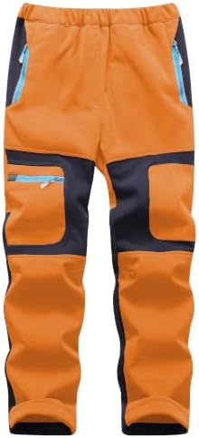 Boys Snow Pants Waterproof Fleece Lined Winter Ski Pants for Kids