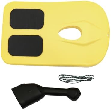 Snow Sled HDPE, 21"x12.2", 165 lbs Capacity, Yellow, Modern, Kids