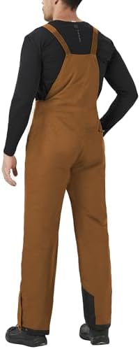 WULFUL Mens Insulated Snow Bibs Waterproof Winter Ski Pants Snowboarding Overalls