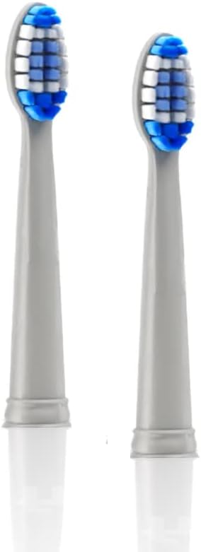 8-Pack Pop Sonic Replacement Electronic Toothbrush Heads, Compatible with Go Sonic, USB, Pro Sonic Toothbrushes w/Soft Dupont Tynex Nylon Bristles