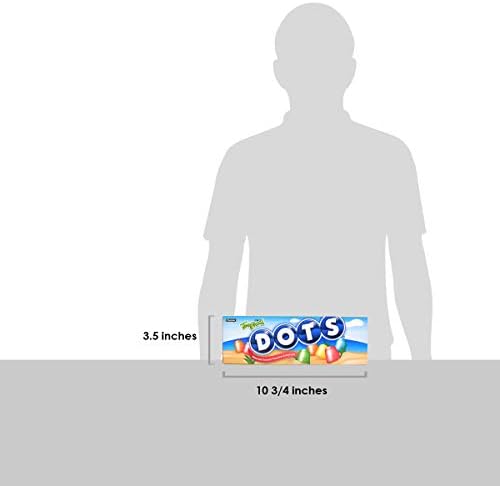 DOTS Gummy Candy, Tropical Flavors, 2.2oz Box (Pack of 24)