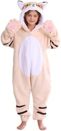 Animal Onesie Pajamas for Kids, Soft Flannel Halloween Cosplay Costume for Boys Girls