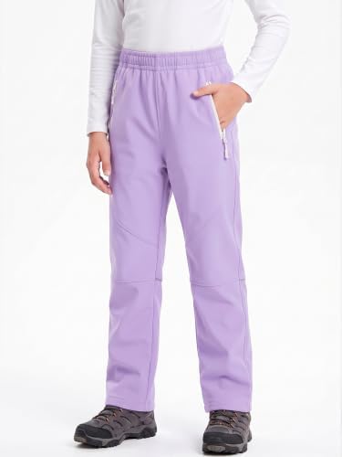 Kids Snow Pants Boys Ski Pants Fleece Lined Waterproof Trousers