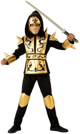Rubies Child's Gold Ninja Costume, Large for Themed Parties and Halloween