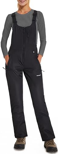 DAFENGEA Women's Ski Snow Bibs Adjustable Straps Overalls
