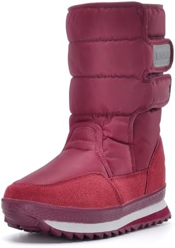 DADAWEN Women's Waterproof Frosty Snow Boot