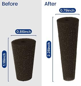 iDOO Growth Sponges 60 Pcs, Replacement Hydroponics Sponges Compatible with AeroGarden LYKO and All Indoor Hydroponics Growing System Indoor Garden (Except ID-IG201) Hydroponics Supplies