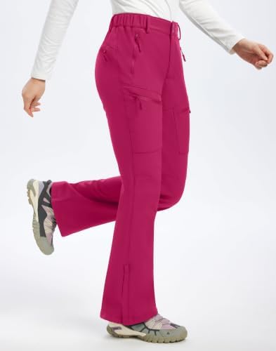 Women's Snow Ski Pants Fleece Lined Water Resistant Warm Flare Fit