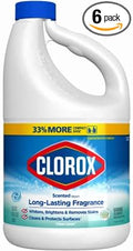 Clorox 32339 Splash Less Bleach, Clean Linen Scent, 77 oz. - Quantity 6