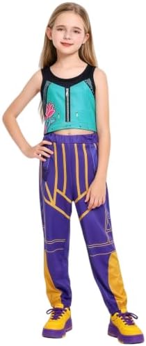 Girls Pop Star Heroine Costume Kids Halloween Fantasy Stage Cosplay