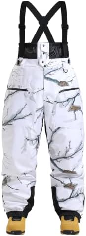 GSOU SNOW Mens Womens Snowboard Pants-Baggy Ski Snow Bibs