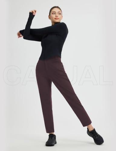 baleaf Womens Fleece Lined Pants with 5 Pockets Thermal Cold Gear