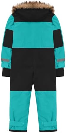YRAETENM Snow Suit for Kids Boys Girls One Piece Snowsuit Girls and Boys Waterproof Insulated Winter Jumpsuit Coveralls