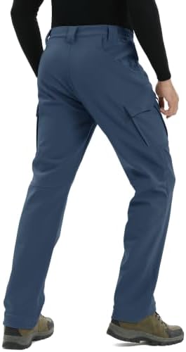 TACVASEN Men's Winter Snow Ski Pants Fleece Lined Waterproof Work Tactical