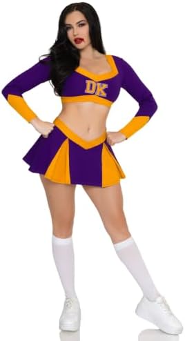 Leg Avenue Killer Cheerleader Costume, Crop Top & Cheer Skirt, XS-L