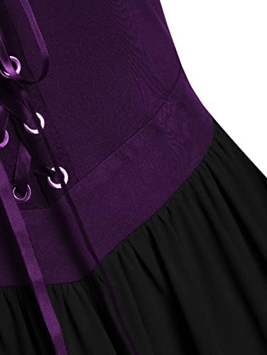 CHARMMA Women's Plus Size Butterfly Sleeve Gothic Halloween Dress