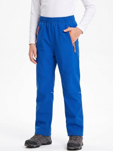 Kids Snow Pants Boys Ski Pants Fleece Lined Waterproof Trousers