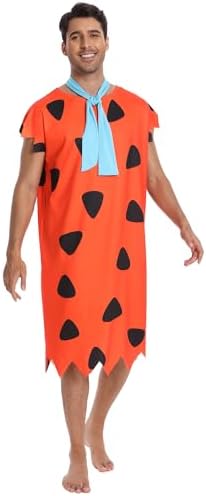 Halloween Cavewoman & Caveman Costume Set with Wig and Accessories