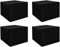 Black Squre Fitted Tablecloth for Card Table Craft Shows 4-Pack 34x34 inch