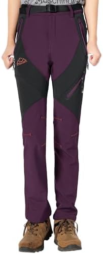 Rdruko Women's Snow Pants Waterproof Insulated Fleece Thermal Ski Hiking Snowboard Pants