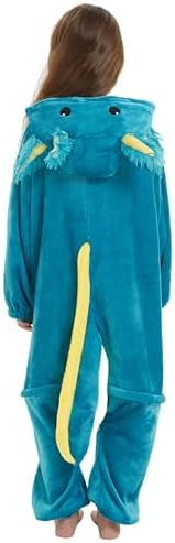 Animal Onesie Pajamas for Kids, Soft Flannel Halloween Cosplay Costume for Boys Girls