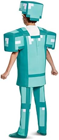 Disguise Kid's Deluxe Minecraft Armor Costume | Child Minecraft Diamond Armor for Boys & Girls | Minecraft Cosplay Outfit