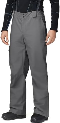 Men's Ski Snow Pants Insulated Waterproof Snowboard Cargo Pants Bibs Regular Fit