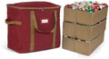 Covermates Adjustable Ornament Storage Bag, 19.25" W x 13" D x 18.5" H, Red