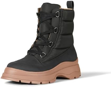 Amazon Essentials Women's Lace Up Puffer Snow Boots with Chunky Heel