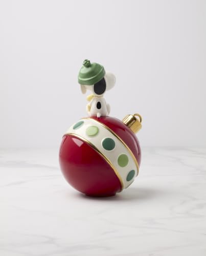 Lenox Snoopy Christmas Cookie Jar, Christmas, Kitchen, Festive Holiday Decor