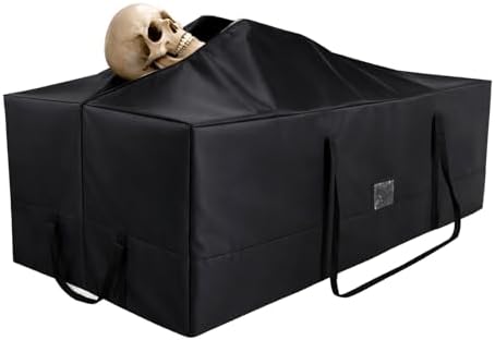 3.66m/12ft Skeleton Storage Bag, 600D Oxford Waterproof Large Heavy Duty Christmas Tree Storage Bag with Reinforced Handles Dual Zippers & Pocket for 12 Foot Skeleton & Artificial Trees